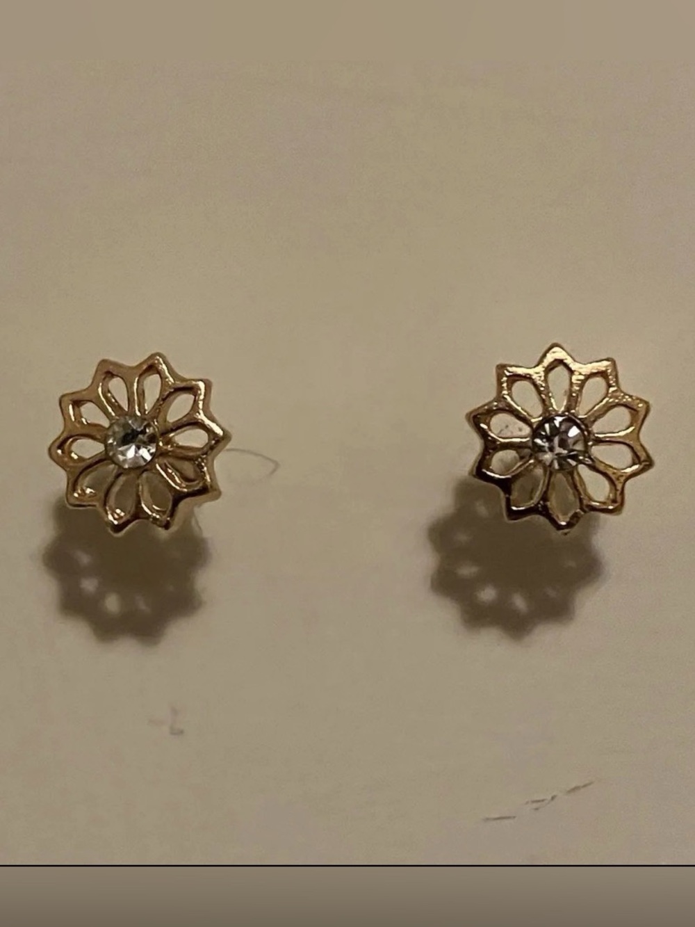 Ornate Filigree Floral Stud Earrings